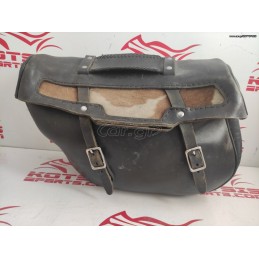 LEATHER SADDLEBAGS WITH...